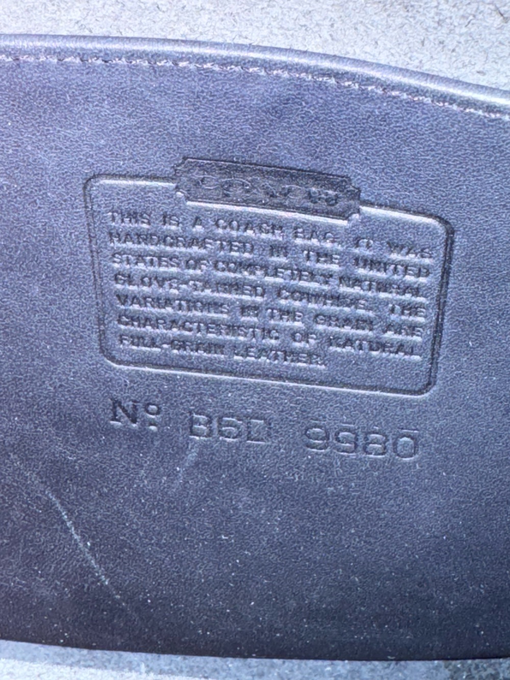 Vintage Coach Taft Navy Blue - Picture 9 of 9